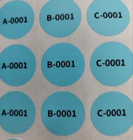 Custom Color-Coded Consecutively Numbered Labels
