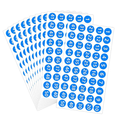 Number Inventory Stickers 10 Sheets 1 to 50 Decals