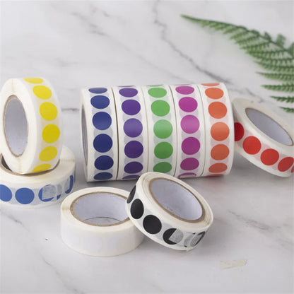 Color-Code Stickers 1.3cm Chroma Label -500/1000pcs