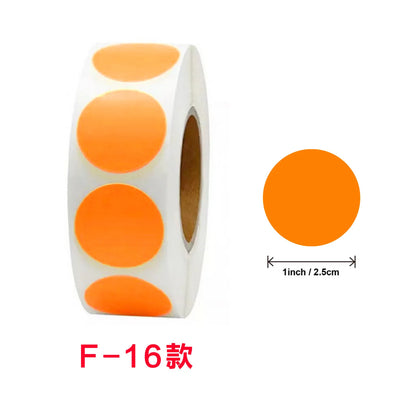 Color-Code Stickers 1.3cm Chroma Label -500/1000pcs