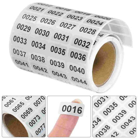 Numbered Inventory Labels - Small Clothing Size Tags