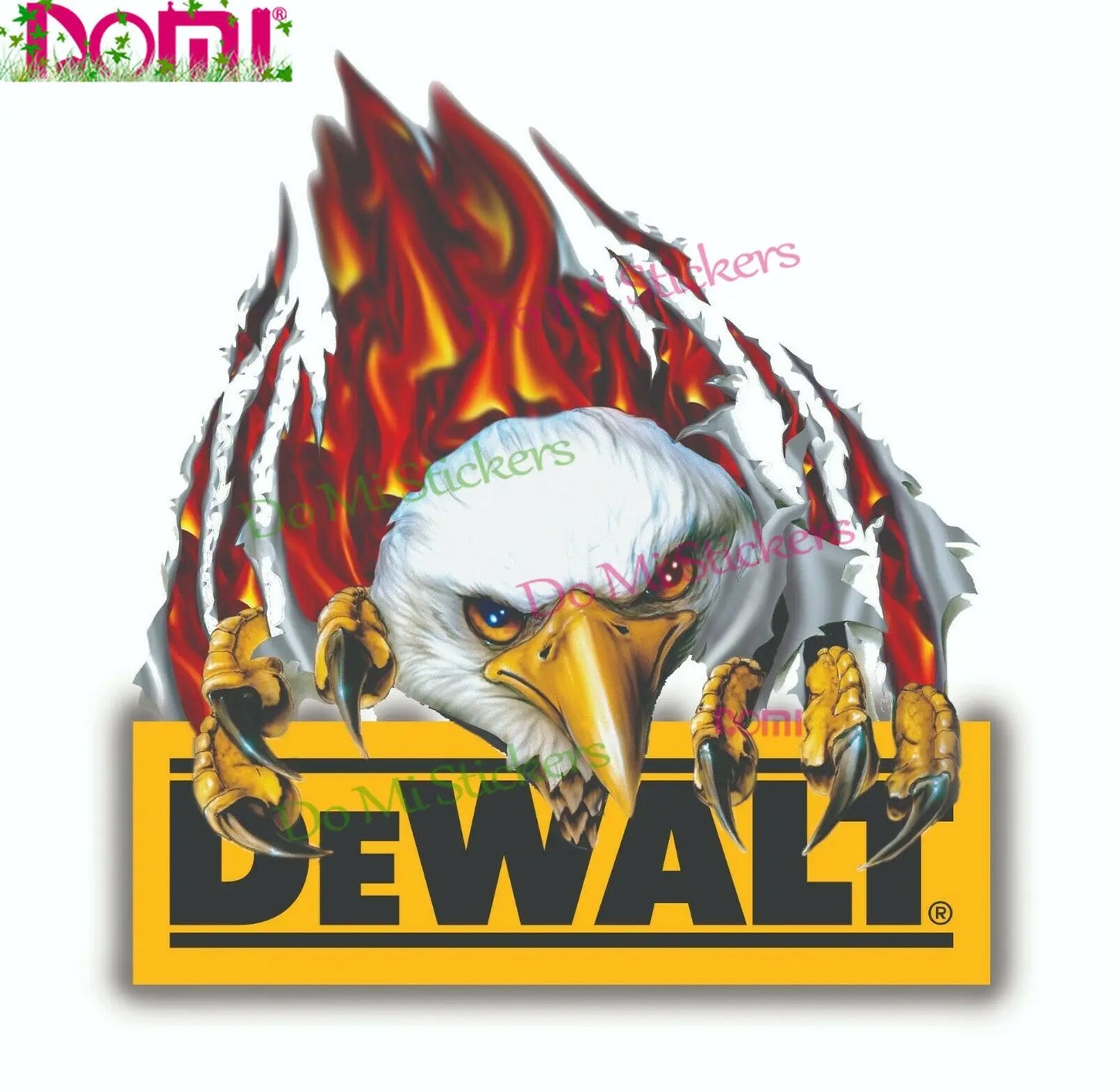 Dewalt Logo Decal QTY Vinyl Stickers DIY Motorcycle Helmet Decal