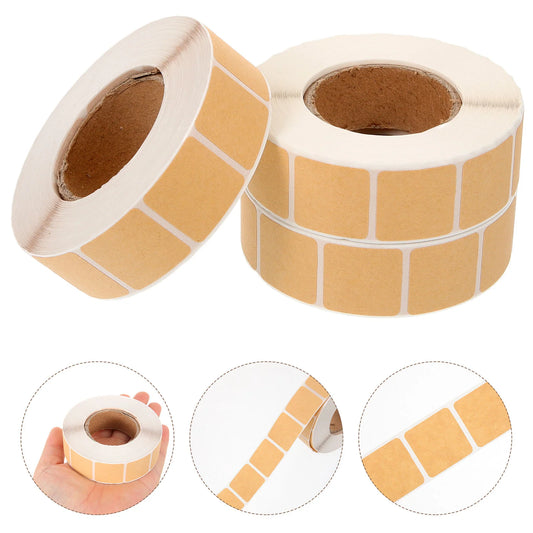 3 Rolls Kraft Self-Adhesive Inventory Labels