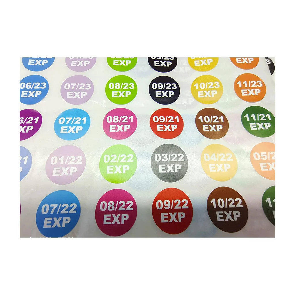 Pills Expiration Dates Stickers 1 Inch Inventory Track Exp  -5x 480 Dots