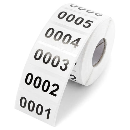 Plant Labels Number Stickers 0001-1000 1 Roll 40*20mm Consecutive Inventory For Labeling High Quality Material