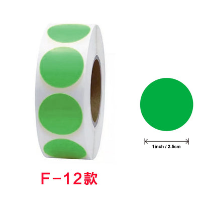 Color-Code Stickers 1.3cm Chroma Label -500/1000pcs