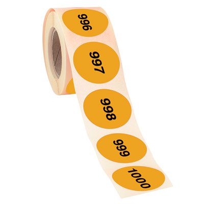 Color-Coded Consecutively Numbered Labels